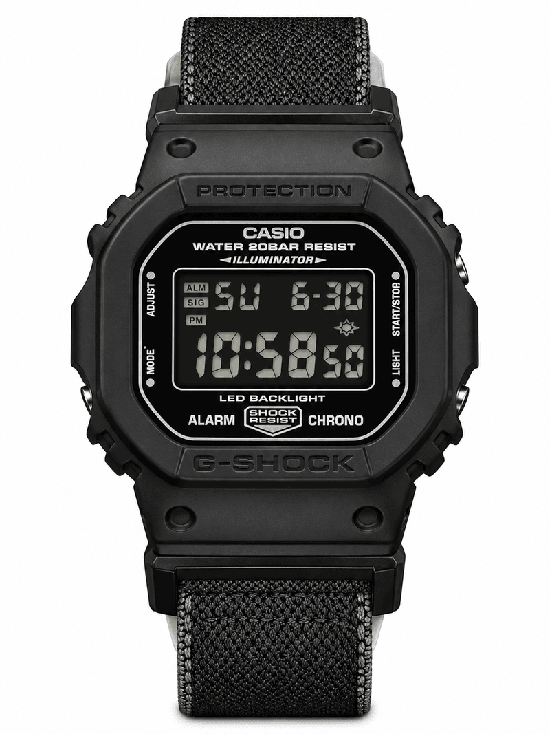 G-SHOCK DW-5600MNC black - front close-up