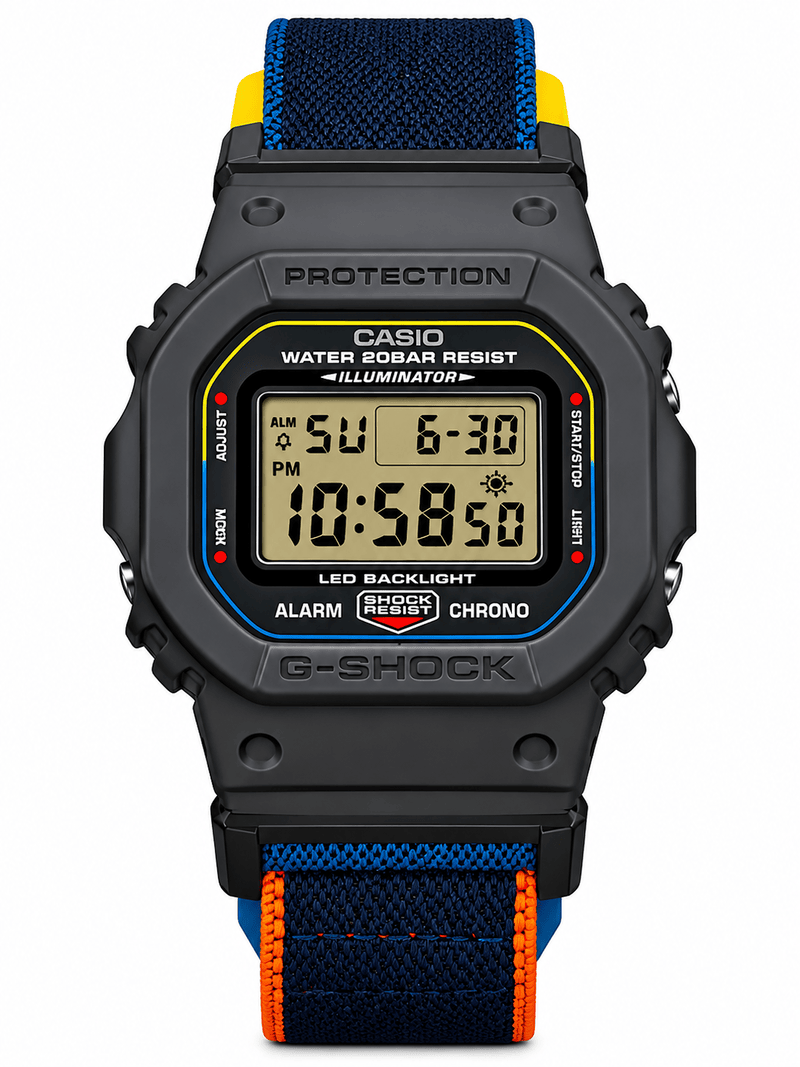 G-SHOCK DW-5600MNC navy - front close-up